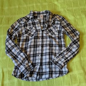 Flannel western-style shirt